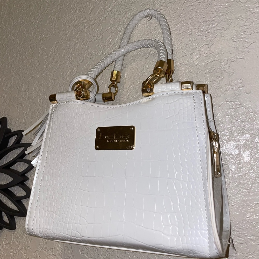Bebe white purse